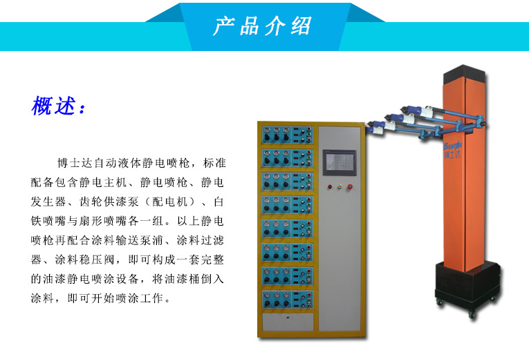 自動液體靜電噴槍產品介紹
